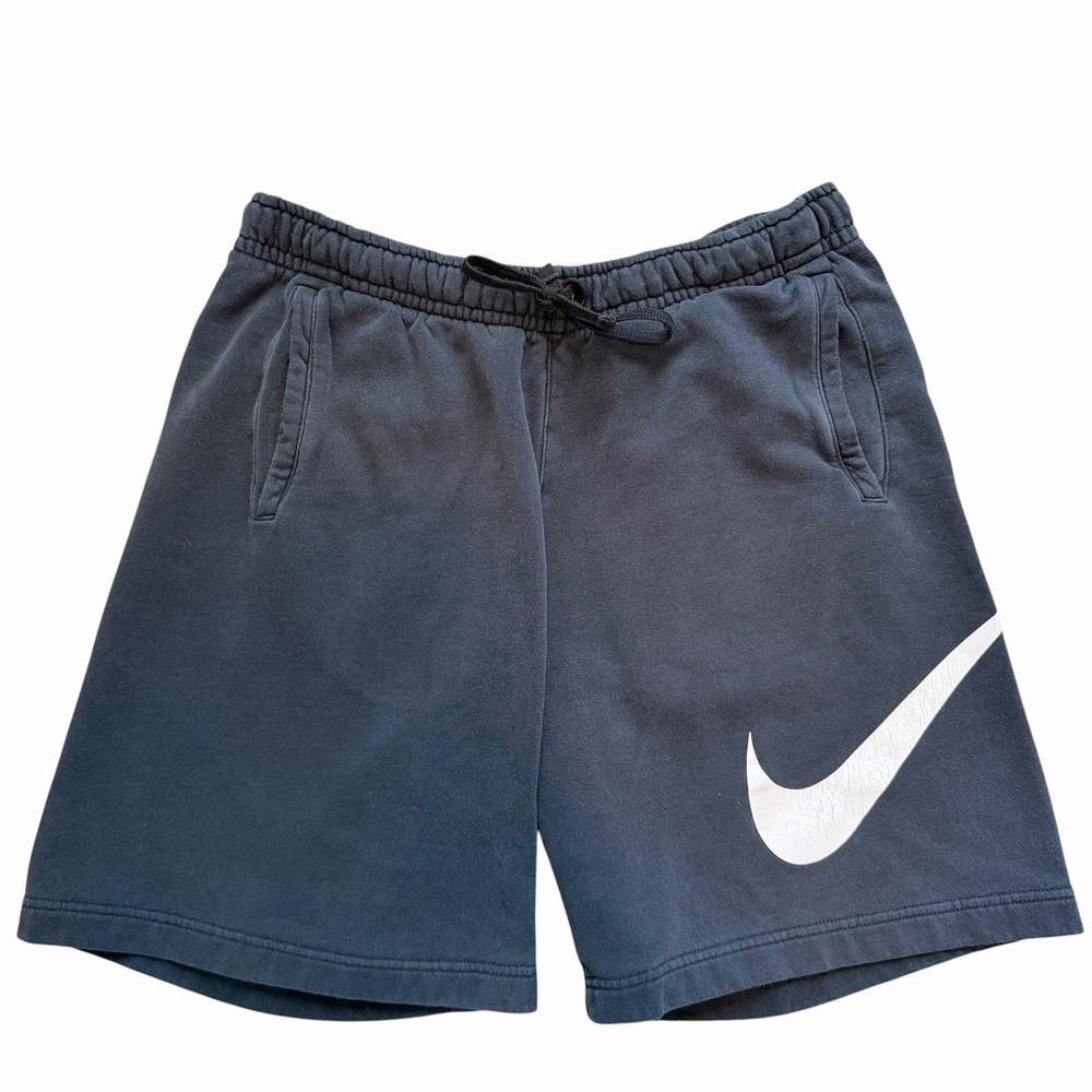 Nike Black Comfortable Shorts Size Large Big Logo Swoosh Men's